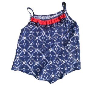 Epic Threads Girls Light Weight Hankerchief Style Tank Top-Blue-4T-NWT